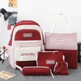 5Pcs Set Backpack for Girls 4146