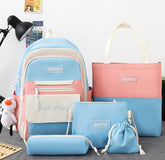 5Pcs Set Backpack for Girls 4146