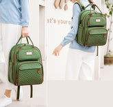 Black Baby Nappy Diaper Backpack, Foldable Stroller Bag USB Changing Bags Mosquito Net 4122