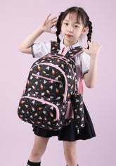 3pcs Ice Cream Pattern Fashionable Backpack With Shoulder Bag And Coin Purse