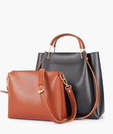 Black 2 in 1 Ladies Tote Bag 8850-12