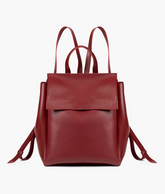 Maroon Women Leather Backpacks 557