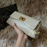 Autumn Letter Lock Buckle Chain Design Flap Crossbody Bag for Women 2417