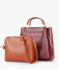 Maroon 2 in 1 Ladies Tote Bag 8850-12