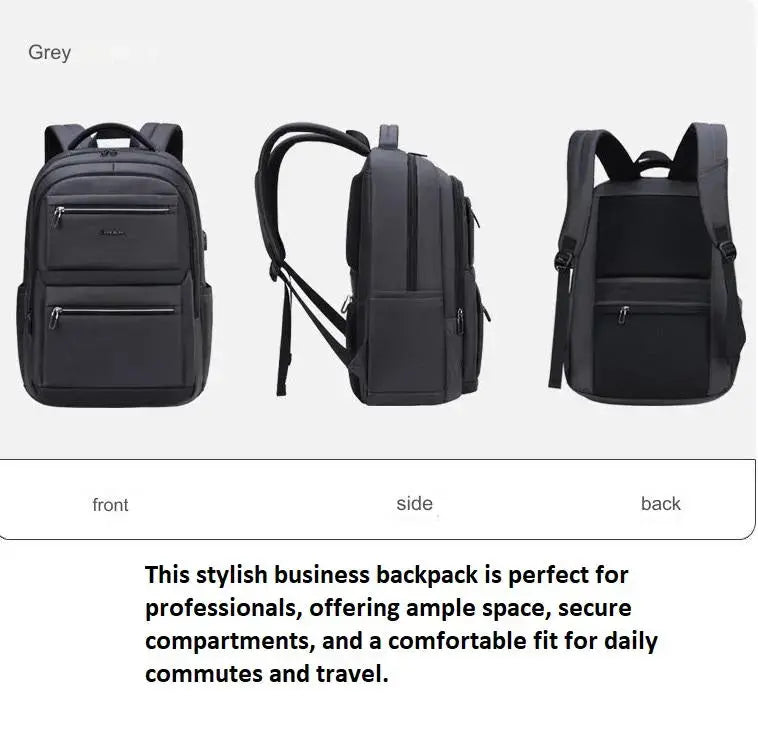 Anti-theft Business Laptop Backpack Bag for Men Women with USB Charging Port 1229
