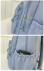 Blue Student Schoolbag Junior High School Boys and Girls Backpack 1688-11