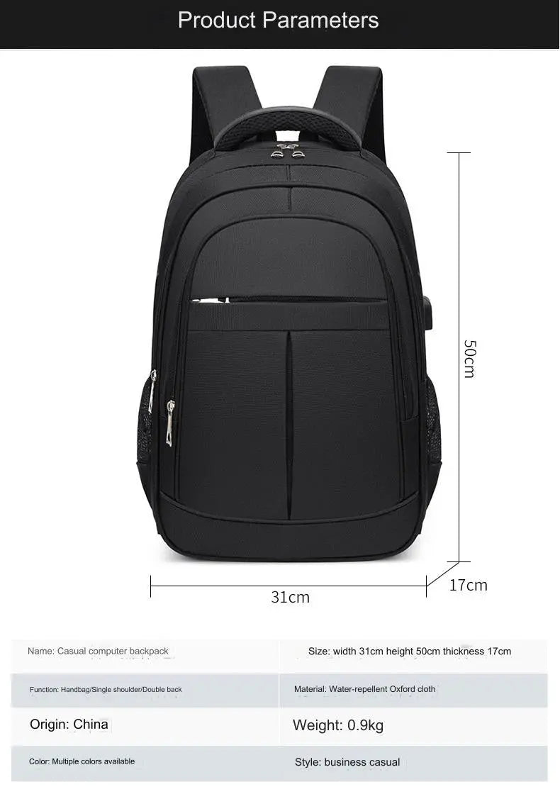 GB School Bag 1215 Business Office Work Men's Backpack Multifunctional Laptop Waterproof Oxford Cloth School Bag