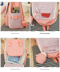 4 Pcs Set Backpack for Girls MJ16