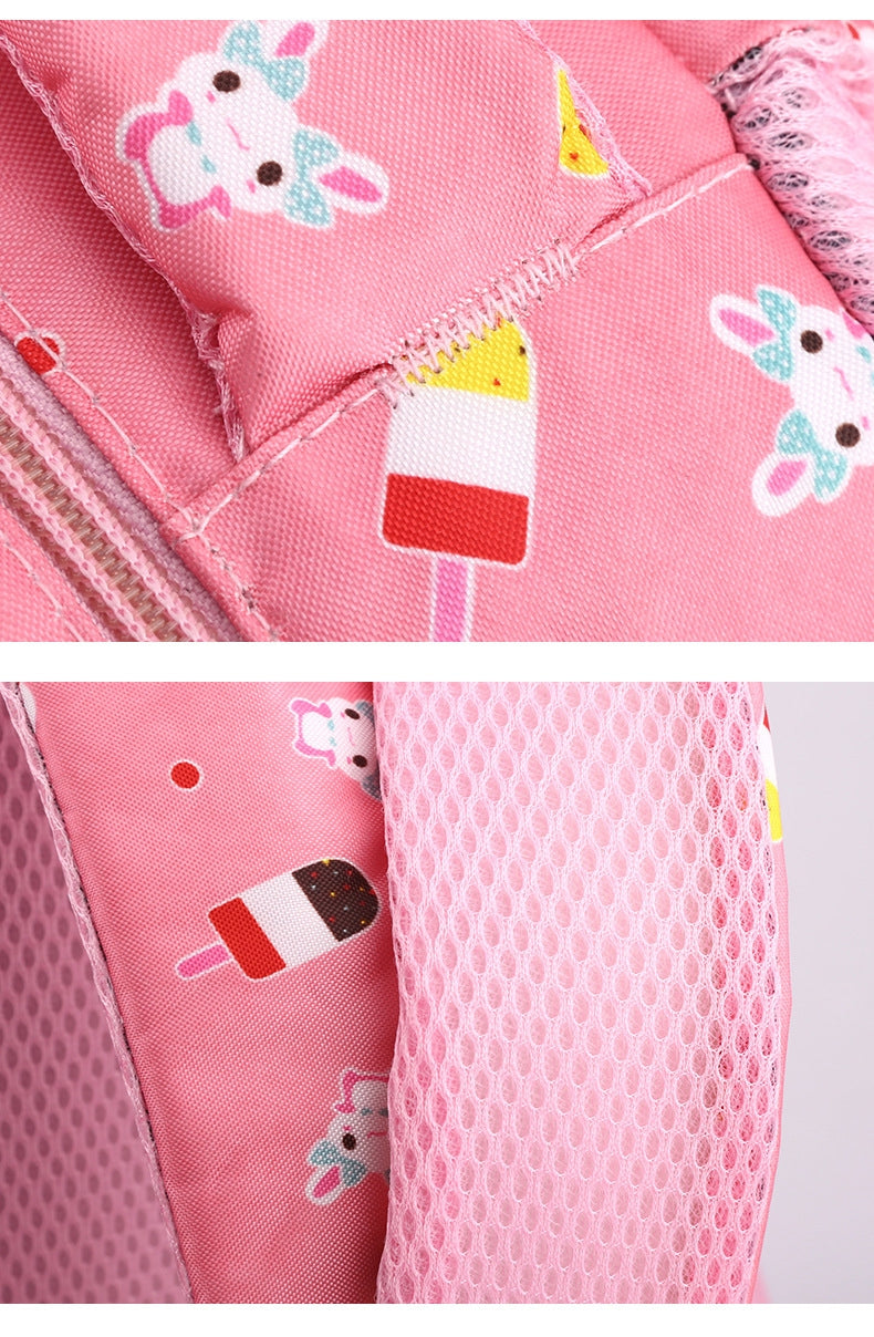 3pcs Ice Cream Pattern Fashionable Backpack With Shoulder Bag And Coin Purse