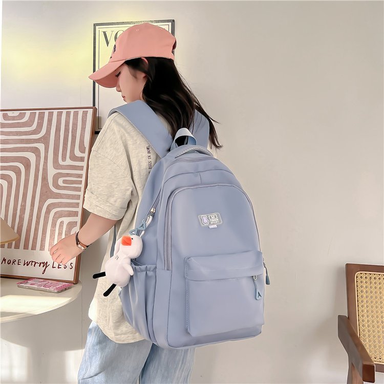 Blue Student Schoolbag Junior High School Boys and Girls Backpack 1688-11