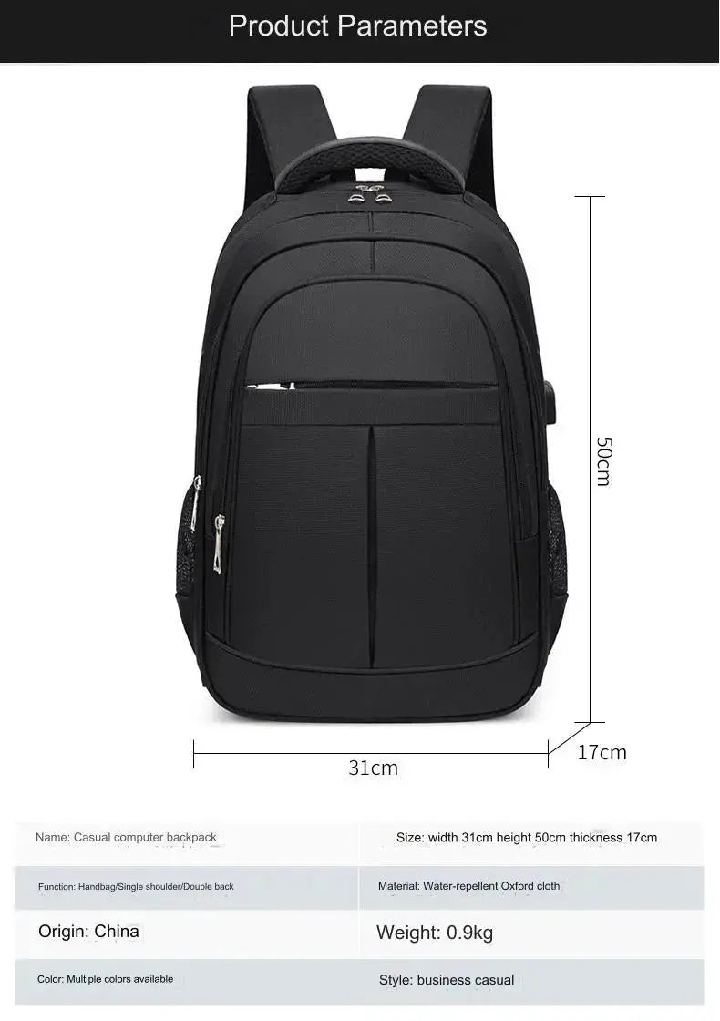 GB School Bag 1215 Business Office Work Men's Backpack Multifunctional Laptop Waterproof Oxford Cloth School Bag