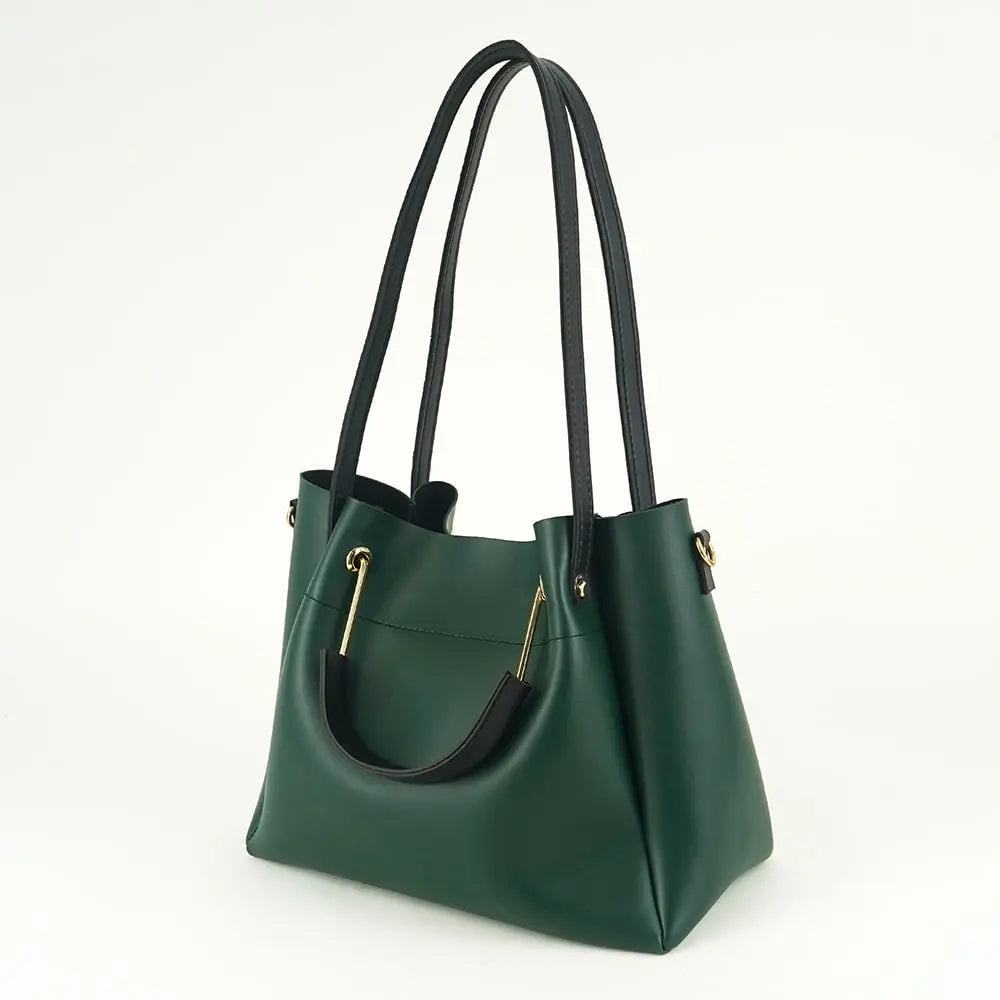 Green 2 in 1 Ladies Tote Bag 8850-2