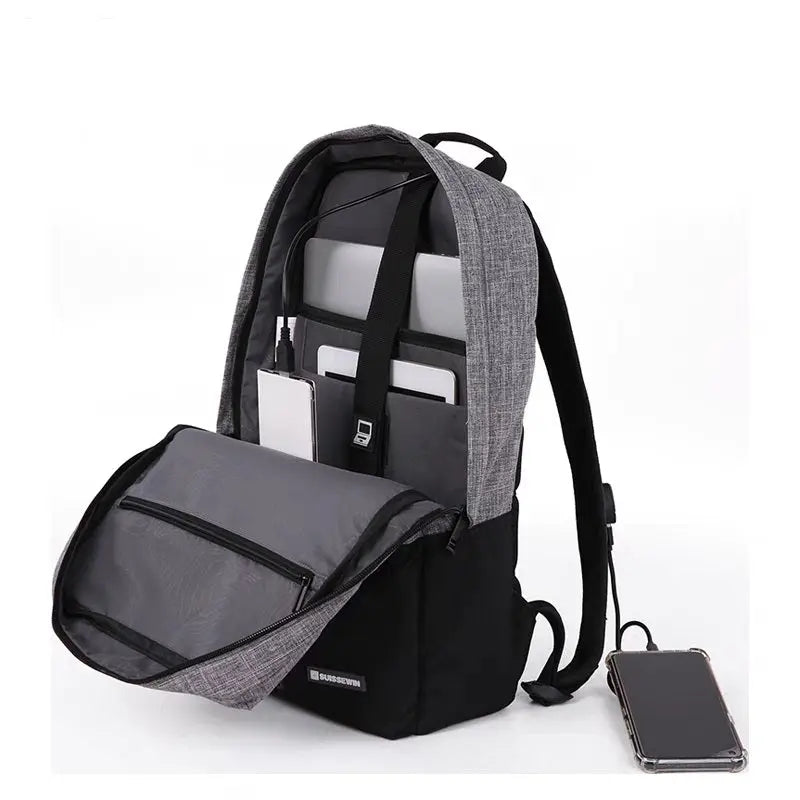 Grey Swisswin Laptop Backpack For Boys And Girls 4023