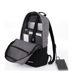 Grey Swisswin Laptop Backpack For Boys And Girls 4023