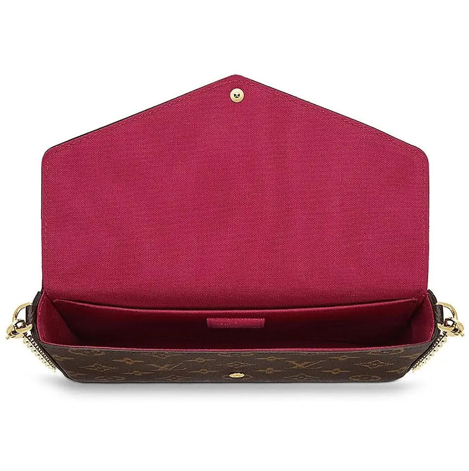 Louis Vuitton (Box Packing) 1969 Monogram Canvas Pochette Felicie Wallets Handbag Clutch Article:M61276